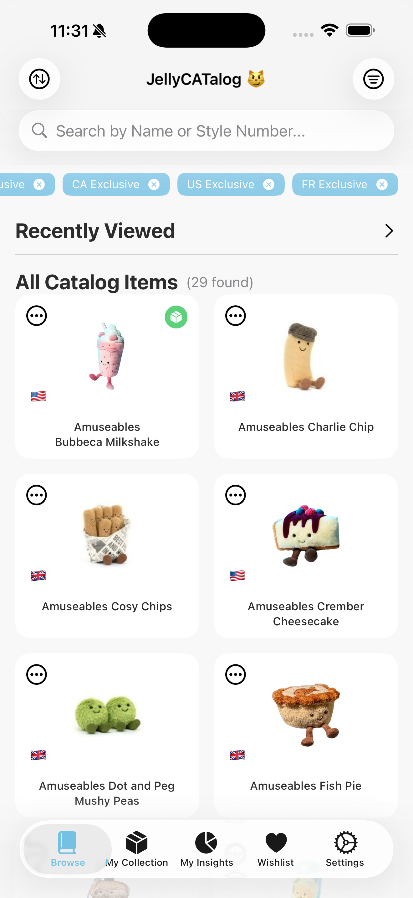 App showing filter results for 'Bear' and '2024'